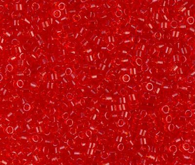 Miyuki Delica Bead 11 0 - DB0704 - Transparent Red Orange For Sale