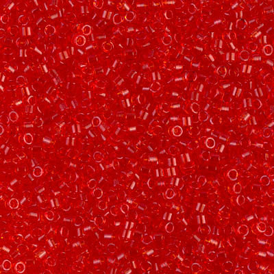 Miyuki Delica Bead 11 0 - DB0704 - Transparent Red Orange For Sale