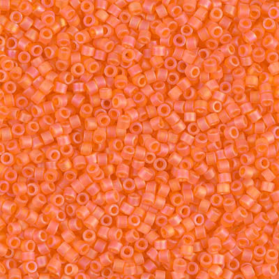 Miyuki Delica Bead 11 0 - DB0855 - Matte Transparent Orange AB Supply