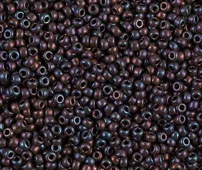 Miyuki 11 Round Seed Bead, 11-466, Metallic Dark Raspberry Gold Luster Sale