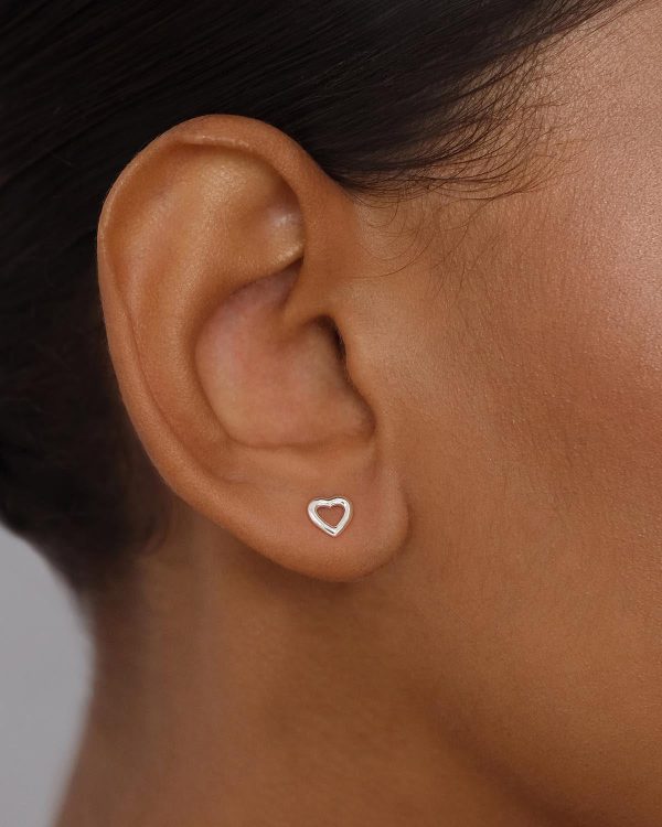 Sterling Silver Pure Love Stud Earring Cheap