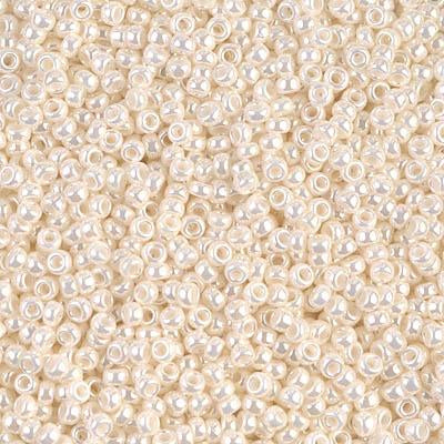 Miyuki 11 Round Seed Bead, 11-592, Antique Ivory Pearl Ceylon Supply