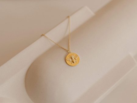 Bee Coin Necklace Cheap