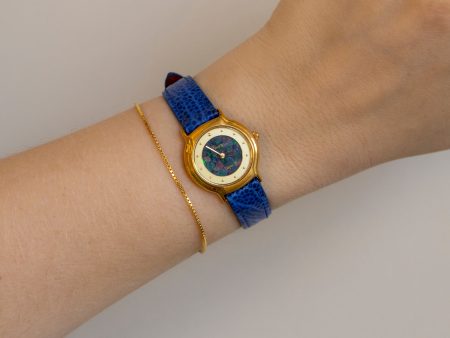 Vintage Piacere Blue Strap Watch Online now