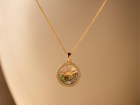 Abalone Sunrise Pendant Necklace Online