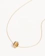 14k Solid Gold Breathe Spinning Meditation Lab-Grown Diamond Necklace Fashion