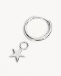 Sterling Silver Wishing on a Star Hoops Online Hot Sale