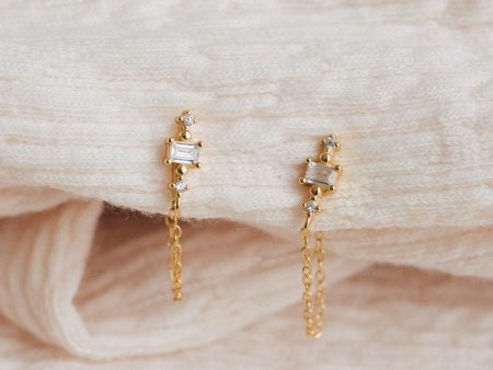 Florence Diamond Chain Earrings Online Hot Sale