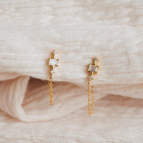 Florence Diamond Chain Earrings Online Hot Sale