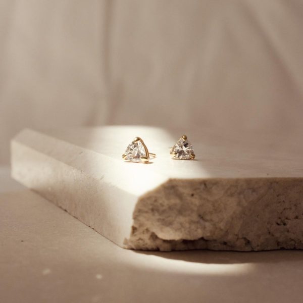 Triangle Diamond Studs Online now