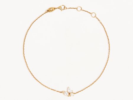 14k Solid Gold In Bloom Lab-Grown Diamond Bracelet on Sale