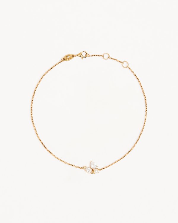 14k Solid Gold In Bloom Lab-Grown Diamond Bracelet on Sale