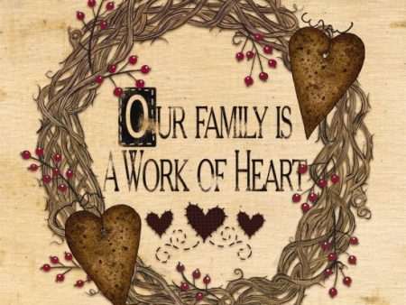 LS1700 - Our Family is a Work of Heart - 12x12 For Sale