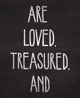 JAXN173 - You Are Loved, Treasured and Valued - 12x24 Cheap